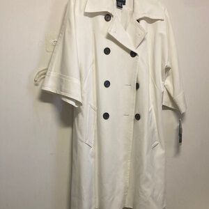 CHAPTER ONE/Elegant White Double-Breasted Women's Coat